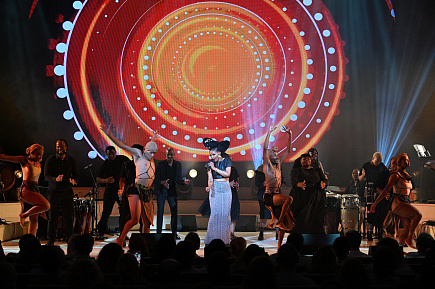 South African jazz diva Simphiwe Dana performs at Chekhov Festival